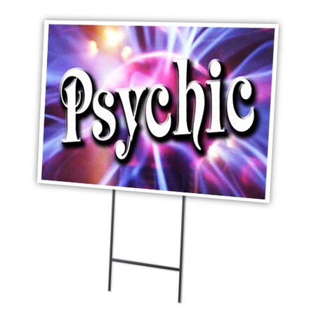 Signmission Psychic Yard Sign & Stake outdoor plastic coroplast window, C-1216 Psychic C-1216 Psychic